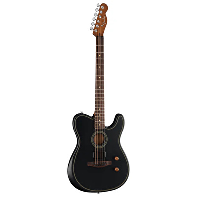 Fender Acoustasonic Standard Telecaster Gülağacı Klavye Black Elektro Akustik Gitar